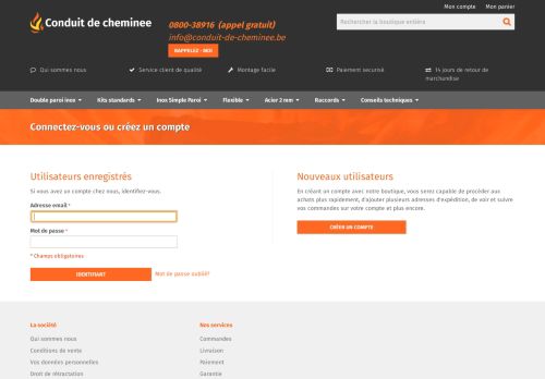 
                            3. Login du client | Conduit-de-cheminée