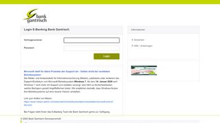 
                            1. Login E-Banking Bank Gantrisch