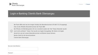 
                            1. Login e-Banking Clientis Bank Oberaargau