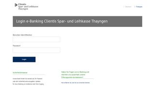 
                            1. Login e-Banking Clientis Spar- und Leihkasse Thayngen
