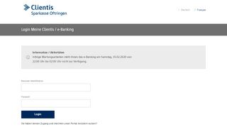 
                            2. Login e-Banking Clientis Sparkasse Oftringen