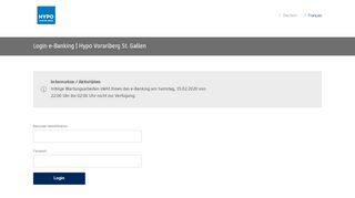 
                            5. Login e-Banking | Hypo Vorarlberg St. Gallen