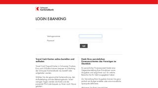 
                            4. Login E-Banking - Schwyzer Kantonalbank