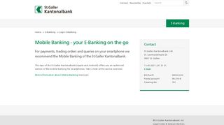 
                            3. Login E-Banking - St.Galler Kantonalbank