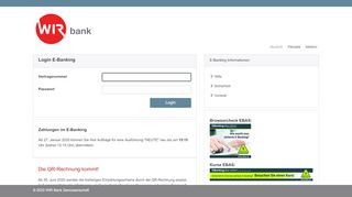 
                            1. Login E-Banking - WIR Bank Genossenschaft