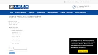 
                            8. Login - E-Mail & Passwort eingeben | GEKKO Darrtec GmbH ...