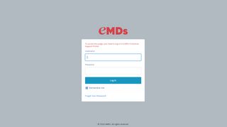 
                            1. Login | e-MDs Customer Support Portal