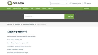 
                            6. Login e password – Assistenza | One.com