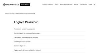 
                            9. Login e password – Help - Squarespace Help