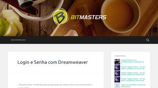
                            3. Login e Senha com Dreamweaver – Bitmasters