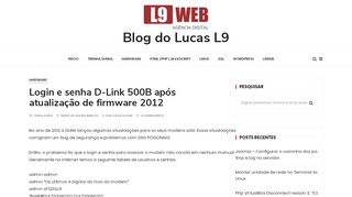 
                            11. Login e senha D-Link 500B após atualização de firmware 2012 – Blog ...