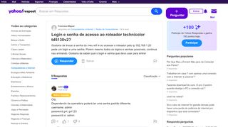 
                            10. Login e senha de acesso ao roteador technicolor td5130v2? | Yahoo ...