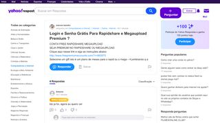 
                            7. Login e Senha Grátis Para Rapidshare e Megaupload Premium ...