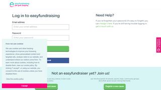 
                            3. Login - Easyfundraising