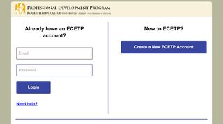 
                            13. Login: ECETP - ecetp.pdp.albany. - University at Albany