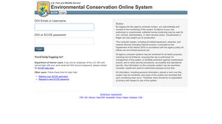 
                            1. Login- ECOS - US Fish and Wildlife Service