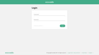 
                            2. Login - Ecovadis Portal