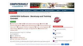 
                            4. LOGIN EDV-Software - Beratung und Training GesmbH - Computerwelt