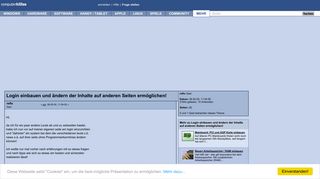
                            4. Login einbauen und ändern der Inhalte auf anderen Seiten ...