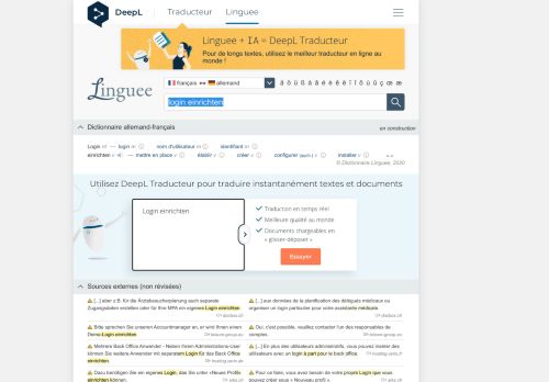 
                            12. Login einrichten - Traduction en français – dictionnaire Linguee