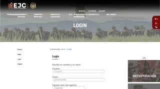 
                            3. Login - Ejercito Nacional