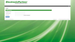 
                            9. Login - ElectronicPartner Dienstewirtschaft