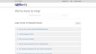 
                            2. Login, Email, or Password Issues – iOffer Helpdesk