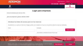 
                            4. Login Empresas - Aeromon Viatges