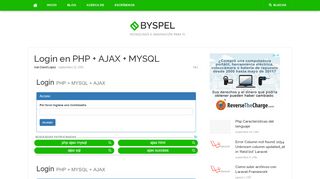 
                            4. Login en PHP + AJAX + MYSQL - Byspel