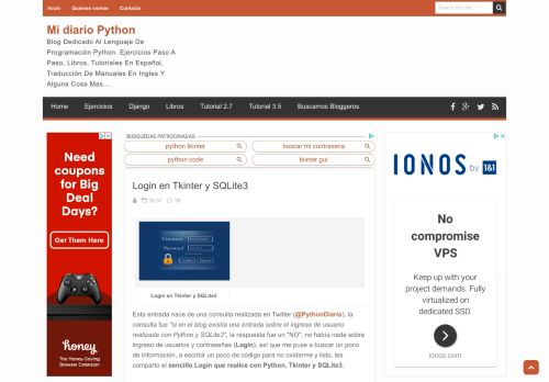 
                            4. Login en Tkinter y SQLite3 - Mi diario Python