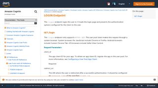 
                            8. LOGIN Endpoint - Amazon Cognito - AWS Documentation