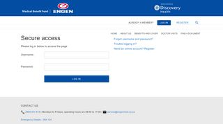 
                            7. Login - Engen Medical Benefit Fund