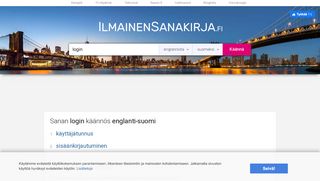 
                            3. LOGIN englannista suomeksi - Ilmainen Sanakirja (englanti-suomi)