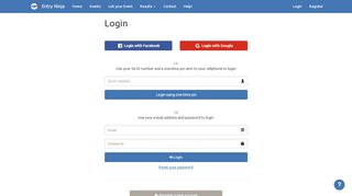 
                            1. Login - Entry Ninja – the best outdoor, fitness and sporting event ...