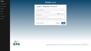 
                            11. Login - EPA WasteLocate