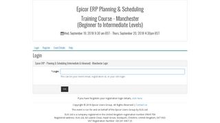 
                            8. Login - Epicor ERP - Planning & Scheduling (Intermediate ...