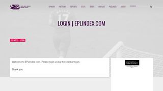 
                            5. Login | EPLIndex.com - EPL Index: Unofficial English Premier ...