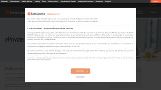 
                            8. Login ePrivate Banking Demokonto | Swissquote.com - ePB