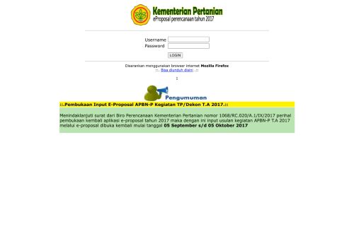 
                            2. Login - eproposal kementerian pertanian