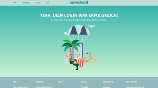 
                            2. Login erfolgreich - savedroid