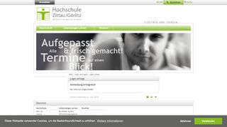 
                            2. Login erfolgt - Hochschule Zittau/Görlitz