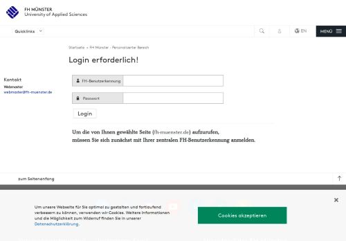 
                            1. Login erforderlich! - FH Münster