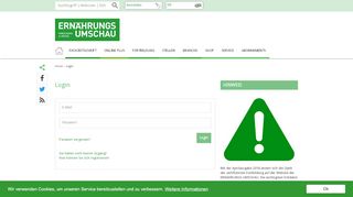 
                            1. Login - ernährungs umschau