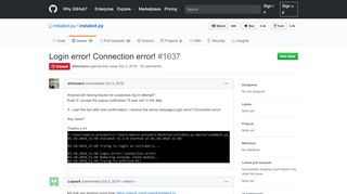 
                            3. Login error! Connection error! · Issue #1637 · instabot-py/instabot.py ...