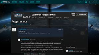 
                            5. login error | DarkOrbit | FANDOM powered by Wikia