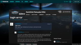 
                            3. login error | DarkOrbit | FANDOM powered by Wikia