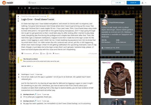 
                            11. Login Error - Email doesn't exist : mysticmessenger - Reddit