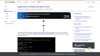 
                            11. Login error on fedora 25 atomic host - Stack Overflow