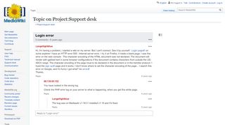 
                            5. Login error on Project:Support desk - MediaWiki