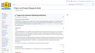 
                            7. Login error (session hijacking protection) on Project:Support desk